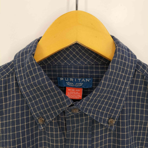 ピューリタン PURITAN ブロックチェック ボタンダウンシャツ メンズ import:M
