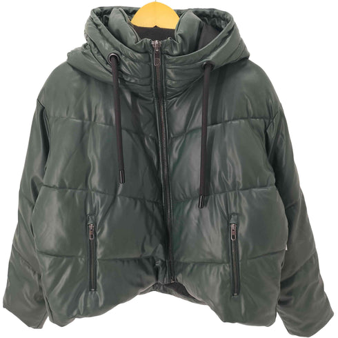 ザラ ZARA FAUX LEATHER PUFFER JACKET メンズ 28