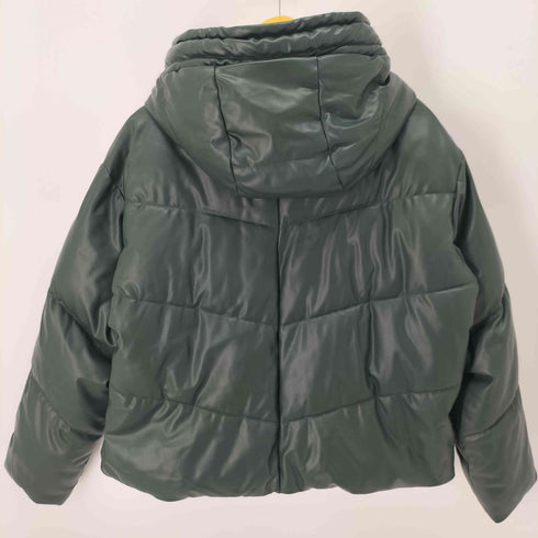 ザラ ZARA FAUX LEATHER PUFFER JACKET メンズ 28