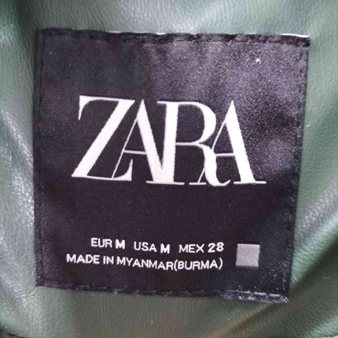 ザラ ZARA FAUX LEATHER PUFFER JACKET メンズ 28