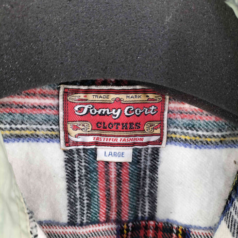 tomy cort チェックネルシャツ メンズ import:L