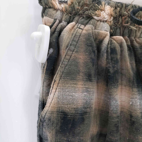 メゾンスペシャル MAISON SPECIAL Bleach Plaid Pattern Easy Pants レディース JPN:36