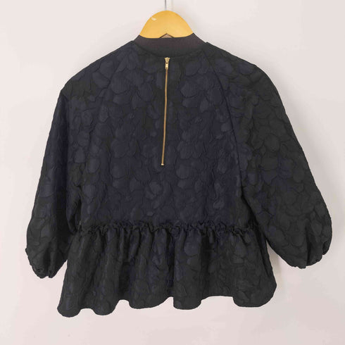 デミルクスビームス Demi-Luxe BEAMS ジャカード ペプラムブラウス レディース JPN:36