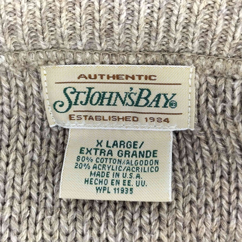 セントジョンズベイ STJOHNS BAY 90s コットンアクリル ボーダー ニット メンズ JPN:XL