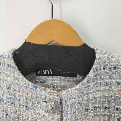 ザラ ZARA ツイード ショートテクスチャージャケット レディース import:S