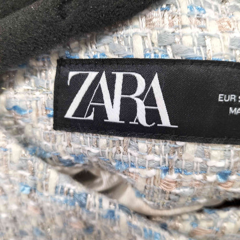 ザラ ZARA ツイード ショートテクスチャージャケット レディース import:S