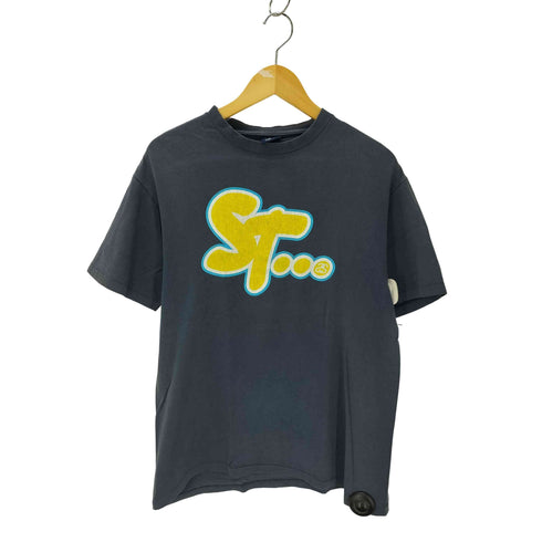 ステューシー Stussy 90s 紺タグ グラフィックプリントクルーネックTシャツ 裾袖シングル メンズ JPN:M