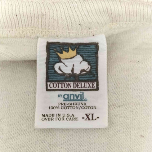 アンビル Anvil 90S USA製 COTTONN DELUXE ヘンリーネックバイカラーTシャツ メンズ JPN:XL