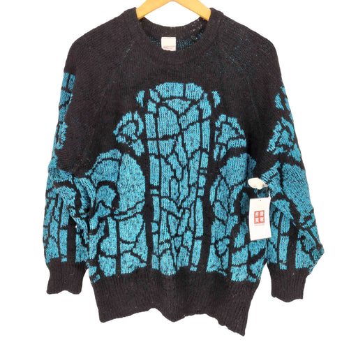 ST MICHAEL MADE IN THE U.K 総柄アクリル混ニット メンズ 16-18