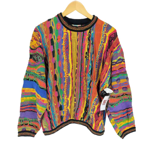 クージー COOGI マルチカラ― クルーネック 3Dニット セーター メンズ SS