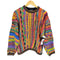 クージー COOGI マルチカラ― クルーネック 3Dニット セーター メンズ SS