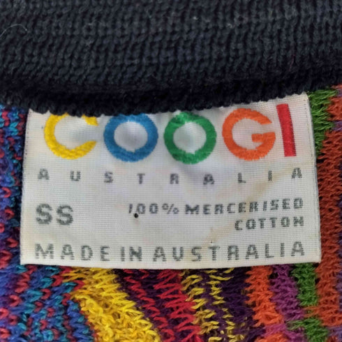 クージー COOGI マルチカラ― クルーネック 3Dニット セーター メンズ SS