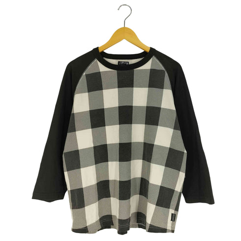 ステューシー Stussy AUTHENTIC チェック切替 ラグラン カットソー メンズ import:L