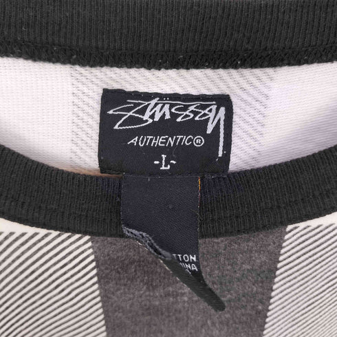 ステューシー Stussy AUTHENTIC チェック切替 ラグラン カットソー メンズ import:L