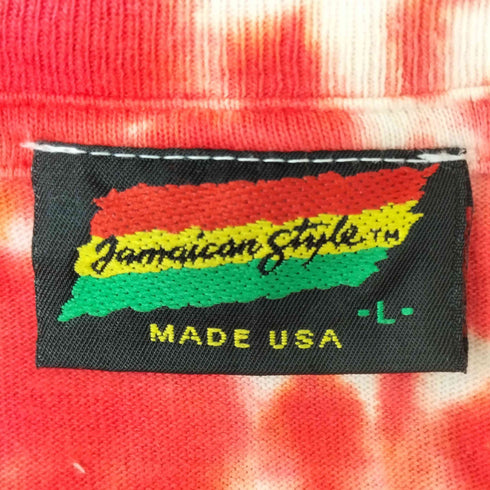 Jamaican Style 90s USA製 GRATEFUL DREADタイダイ染め 両面プリント 半袖Tシャツ カットソー メンズ JPN:L