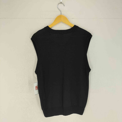 イヴサンローラン Yves Saint Laurent 90s ワンポイント刺繍 ウールニット ベスト メンズ JPN:M