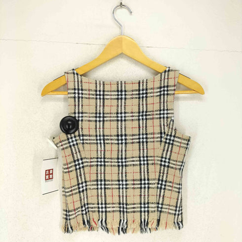 バーバリーブルーレーベル BURBERRY BLUE LABEL ノバチェック柄 コットンニットビスチェ レディース US:38
