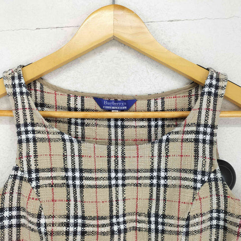 バーバリーブルーレーベル BURBERRY BLUE LABEL ノバチェック柄 コットンニットビスチェ レディース US:38