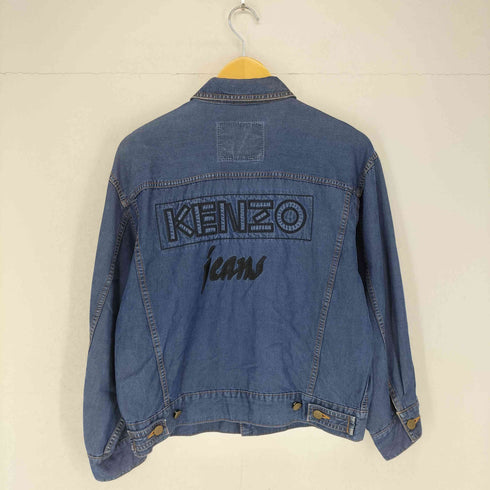ケンゾージーンズ KENZO JEANS 90s 葛飾北斎タグ ロゴ刺繍 デニムシャンブレージャケット メンズ JPN:M