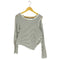 エムエムシックスメゾンマルジェラ MM6 Maison Margiela 16AW ボーダー柄 変形クルーネック長袖Tシャツ カットソー レディース JPN:S