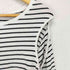 エムエムシックスメゾンマルジェラ MM6 Maison Margiela 16AW ボーダー柄 変形クルーネック長袖Tシャツ カットソー レディース JPN:S