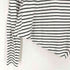 エムエムシックスメゾンマルジェラ MM6 Maison Margiela 16AW ボーダー柄 変形クルーネック長袖Tシャツ カットソー レディース JPN:S