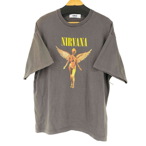 パブリュクス PUBLUX バンドプリントクルーネックTシャツ メンズ JPN:L