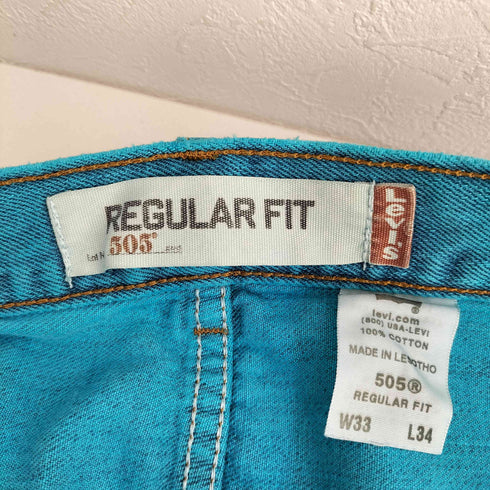 リーバイス Levis レソト製 505 レギュラーフィットデニムパンツ ボタン裏249 後染め メンズ 33/34