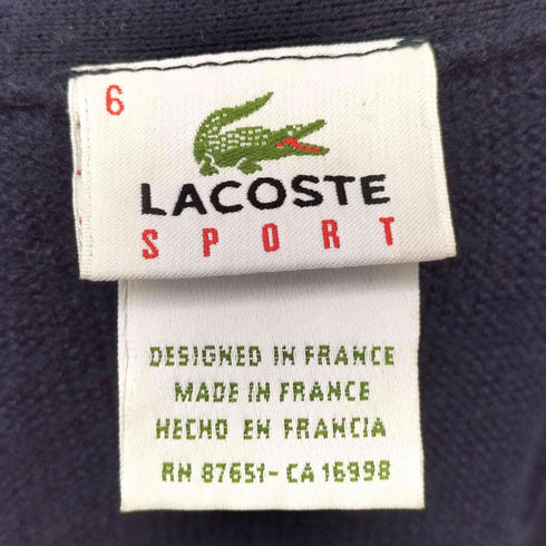 ラコステ LACOSTE SPORT フランス製 カーディガン メンズ 6