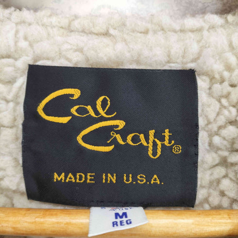 CAL CRAFT 80s USA製 裏ボア チェック柄ベスト メンズ JPN:M
