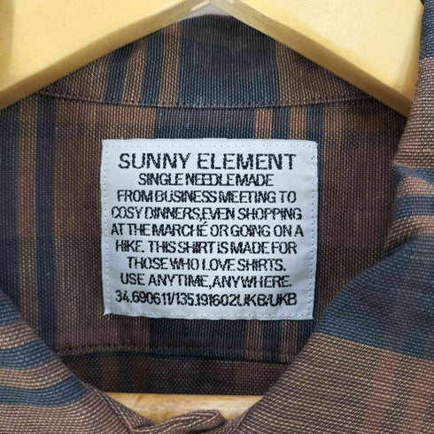 SUNNY ELEMENT ×Willow pants チェック コットンリネン シャツ メンズ L