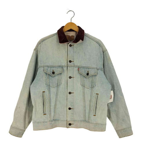リーバイス Levis 90s USA製 70507-0211 レザー切替 デニム トラッカージャケット メンズ import:M