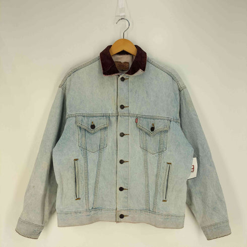 リーバイス Levis 90s USA製 70507-0211 レザー切替 デニム トラッカージャケット メンズ import:M
