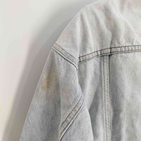リーバイス Levis 90s USA製 70507-0211 レザー切替 デニム トラッカージャケット メンズ import:M