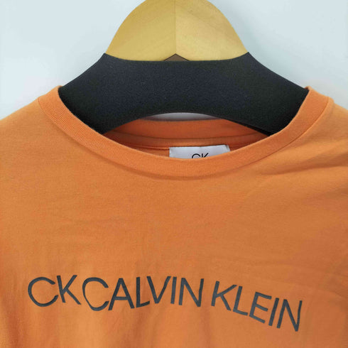 シーケーカルバンクライン ck Calvin Klein フロントロゴ クルーネック Tシャツ レディース L