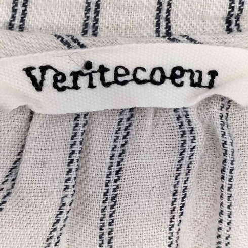 ヴェリテクール veritecoeur リネンストライプブラウス レディース FREE