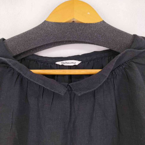 ヴェリテクール veritecoeur リネン100% S/S ブラウス レディース