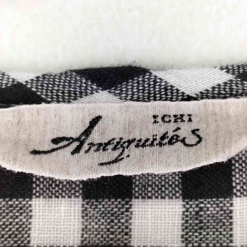 イチ ICHI Antiquites リネン100% ギンガムチェックワンピース レディース