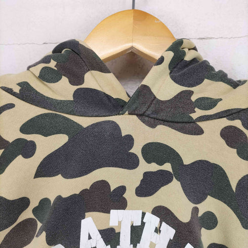 アベイシングエイプ A BATHING APE 90s 初期タグ 1stカモ カレッジロゴ プルオーバーパーカー メンズ JPN:L