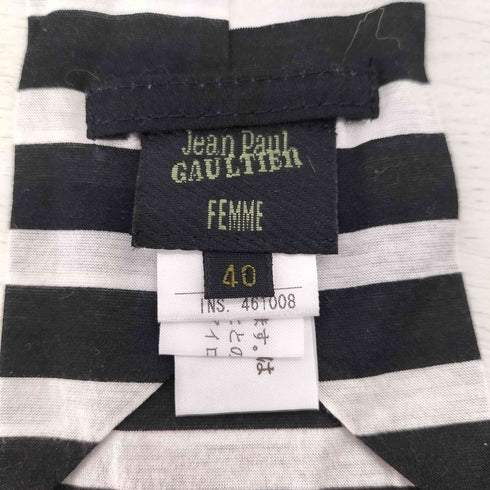 ジャンポールゴルチエフェム Jean Paul GAULTIER FEMME コットン ボーダーネクタイ レディース 40