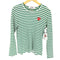 プレイコムデギャルソン PLAY COMME des GARCONS ワンポイントハートロゴ ボーダー柄 クルーネックTシャツ メンズ JPN:L