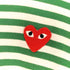 プレイコムデギャルソン PLAY COMME des GARCONS ワンポイントハートロゴ ボーダー柄 クルーネックTシャツ メンズ JPN:L