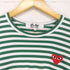 プレイコムデギャルソン PLAY COMME des GARCONS ワンポイントハートロゴ ボーダー柄 クルーネックTシャツ メンズ JPN:L