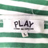 プレイコムデギャルソン PLAY COMME des GARCONS ワンポイントハートロゴ ボーダー柄 クルーネックTシャツ メンズ JPN:L