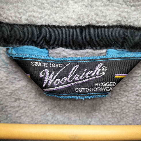 ウールリッチ WOOLRICH 90S POLARTEC 三角タグ ロゴ刺繍 フリース スタンドネック ジャケット メンズ import:M