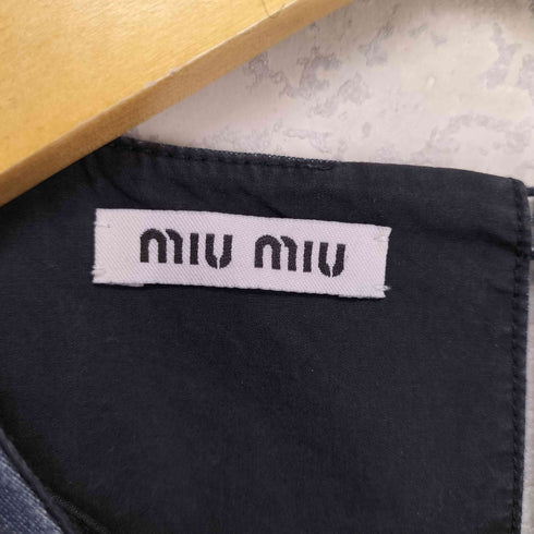 ミュウミュウ miu miu 13SS デニムシャンブレー プルオーバーシャツ ブラウス レディース 36