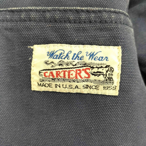 カーターズ carters 70-80S USA製 列車タグ 裏地フリース 襟コーデュロイ カバーオール ジャケット メンズ US:40