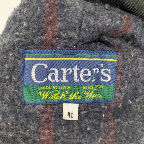 カーターズ carters 70-80S USA製 列車タグ 裏地フリース 襟コーデュロイ カバーオール ジャケット メンズ US:40