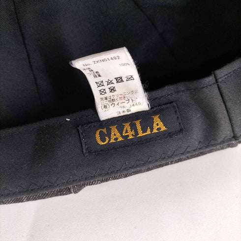 カシラ CA4LA ツバ素材切替 ブラックデニム キャスケット レディース