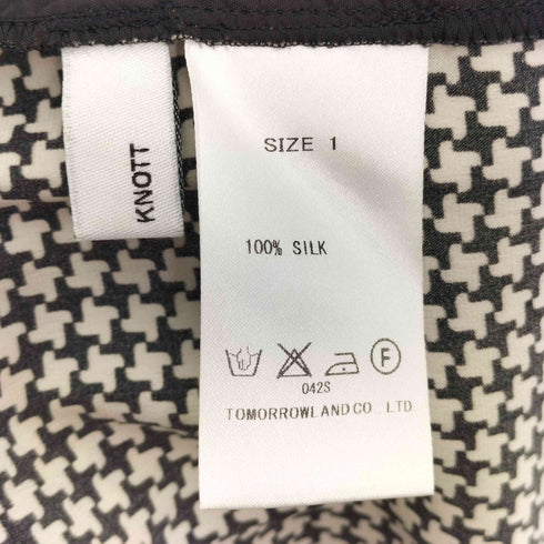 ノット KNOTT 総柄シルクパンツ レディース 1